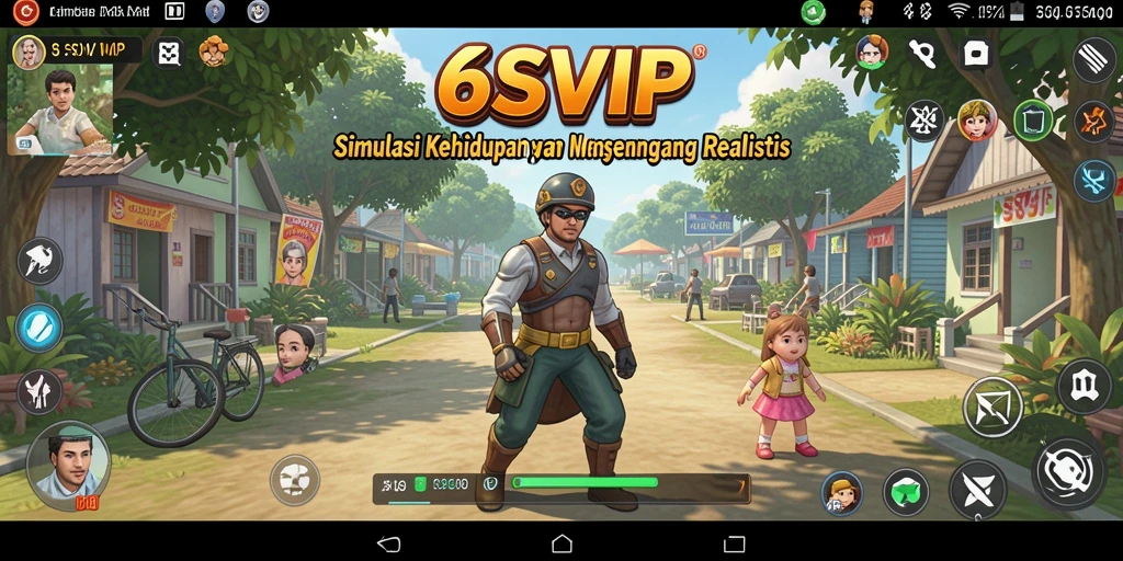 Screenshot gameplay 6SVIP menampilkan kehidupan sehari-hari yang realistis.