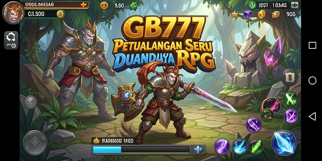 Tampilan gameplay GB777 dengan karakter dan petualangan RPG menegangkan.