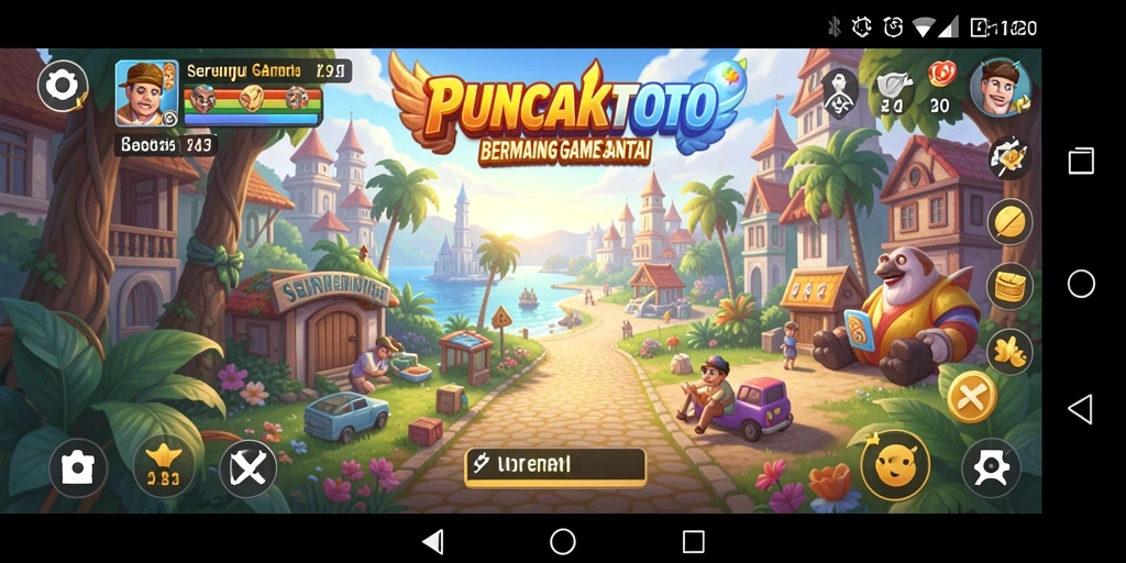 Tampilan gameplay PUNCAKTOTO yang seru dan menantang.