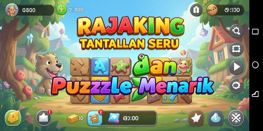 Tangkapan layar gameplay RAJAKING menampilkan tantangan puzzle yang menarik dan menyenangkan.