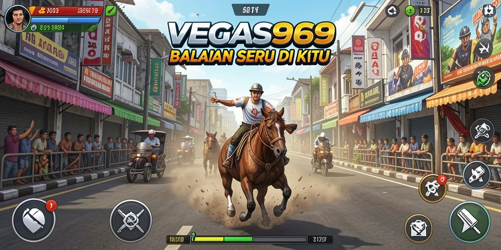 Screenshot menampilkan balapan seru di jalanan kota dengan mobil mewah.